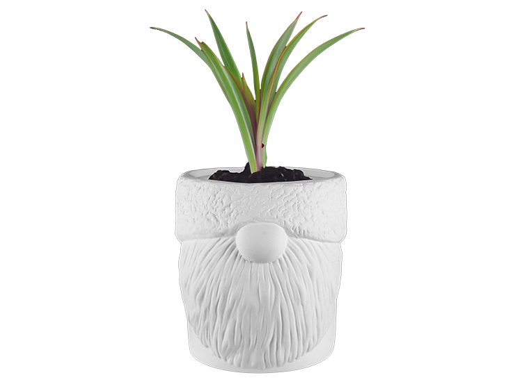 Bisque Stoneware Mossy Gnome Planter (Case of 2)