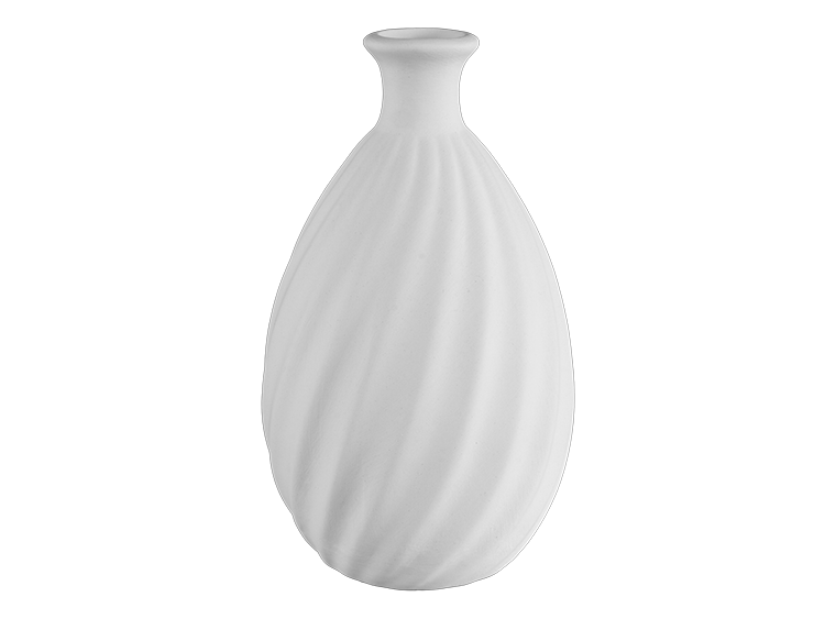 Bisque Stoneware Twisted Vase (Case of 2)