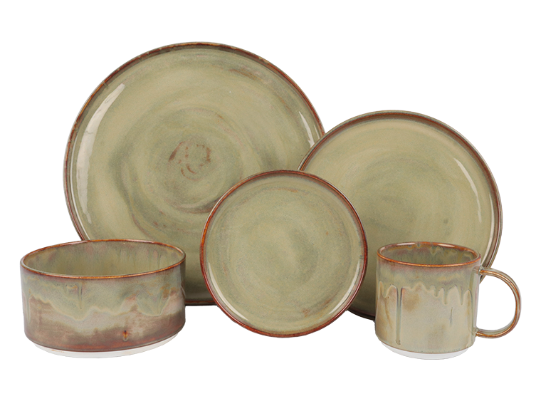 Bisque Stoneware Cooper Bread Plate (Case of 4)