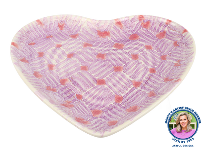 Bisque Stoneware Heart Plate (Case of 4)