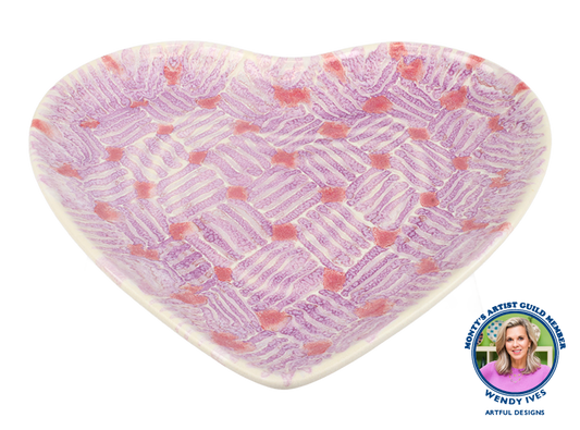 Bisque Stoneware Heart Plate (Case of 4)