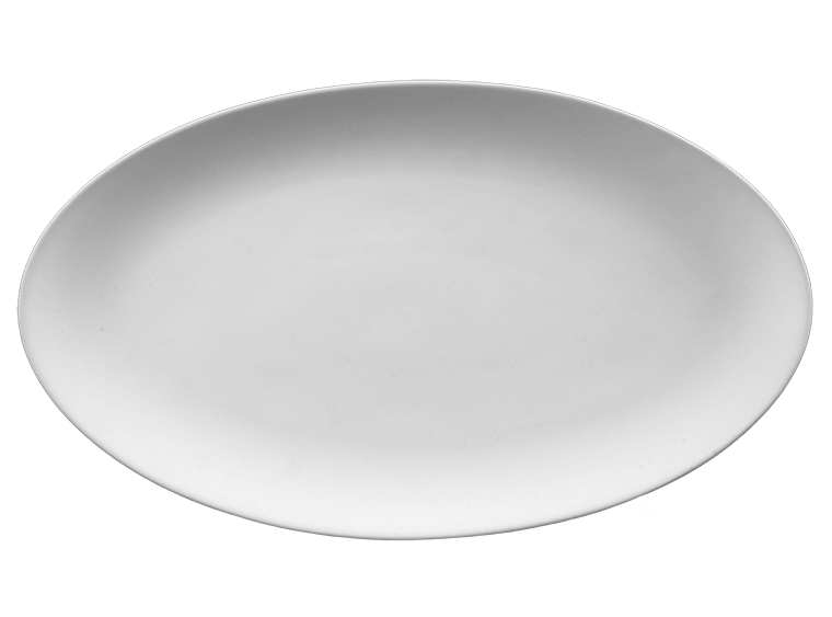 Bisque Stoneware Organic Oval Platter (Case of 4)