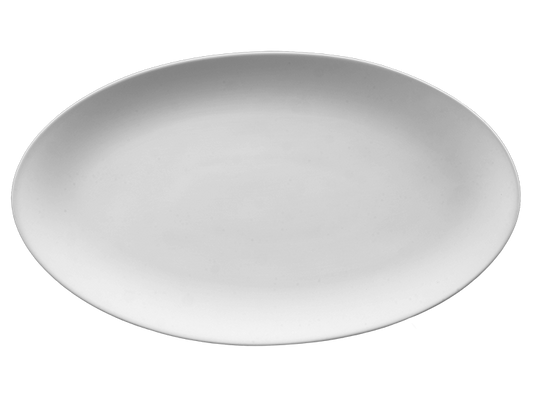 Bisque Stoneware Organic Oval Platter (Case of 4)