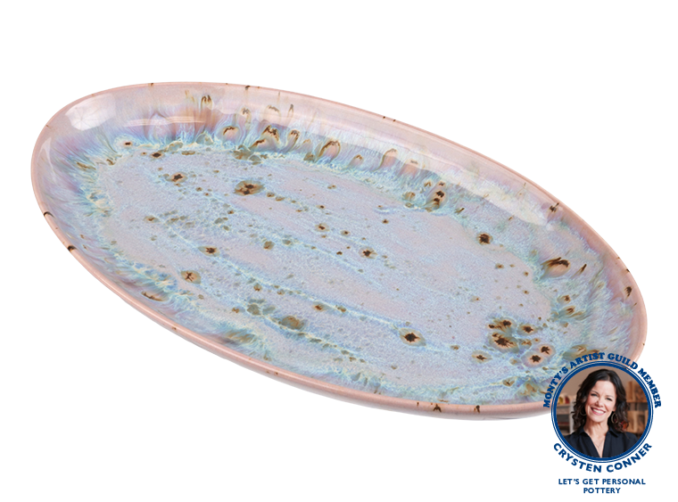 Bisque Stoneware Organic Oval Platter (Case of 4)