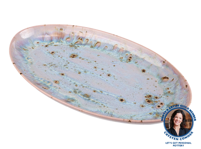 Bisque Stoneware Organic Oval Platter (Case of 4)