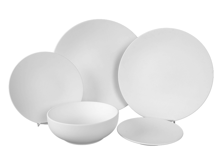 Bisque Stoneware Willow Bread Plate (Case of 6)
