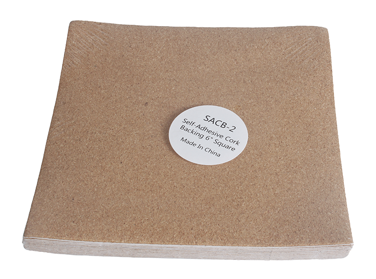 Self-Adhesive Cork Backing - 6" Square (Case of 12)