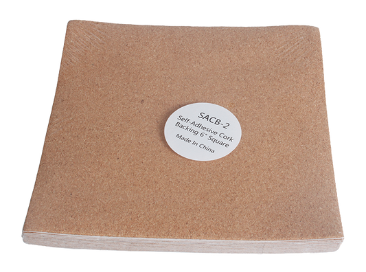 Self-Adhesive Cork Backing - 6" Square (Case of 12)