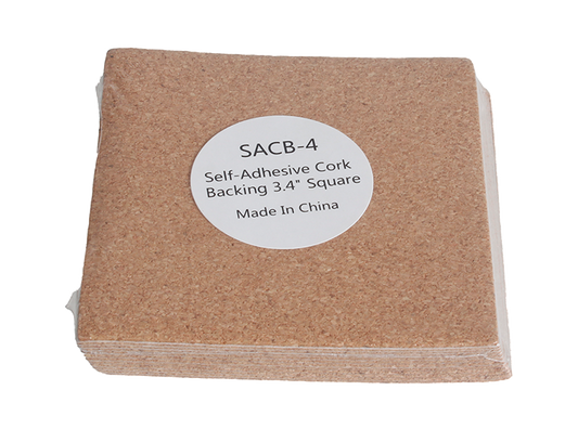 Self-Adhesive Cork Backing - 3.5" Square (Case of 12)
