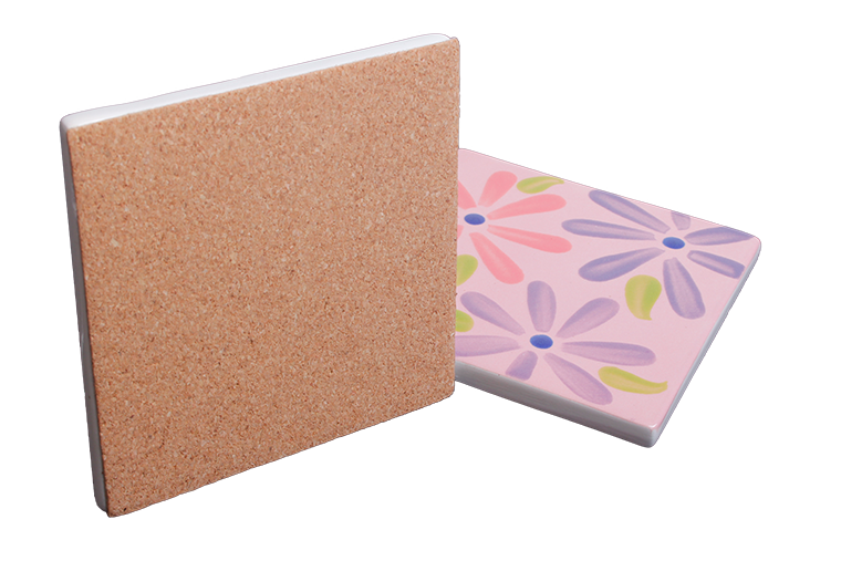 Self-Adhesive Cork Backing - 3.5" Square (Case of 12)
