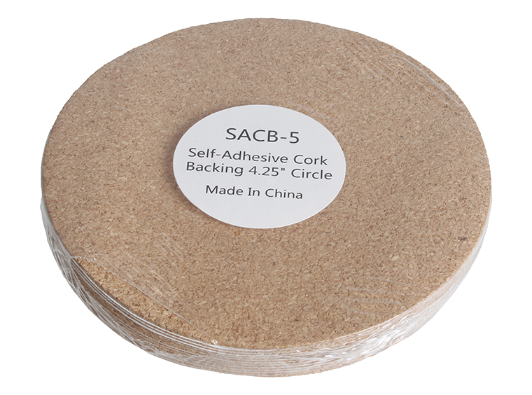 Self-Adhesive Cork Backing - 4.25" Circle (Case of 12)