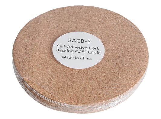 Self-Adhesive Cork Backing - 4.25" Circle (Case of 12)