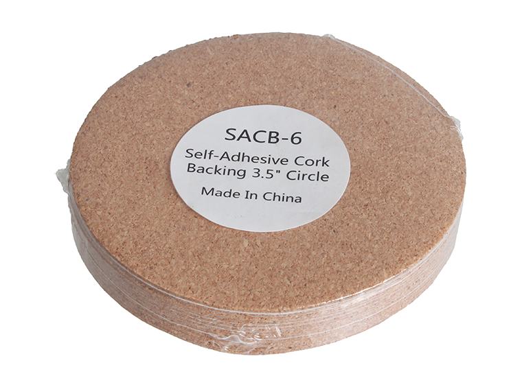 Self-Adhesive Cork Backing - 3.5" Circle (Case of 12)