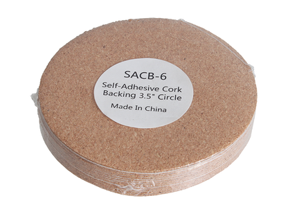 Self-Adhesive Cork Backing - 3.5" Circle (Case of 12)