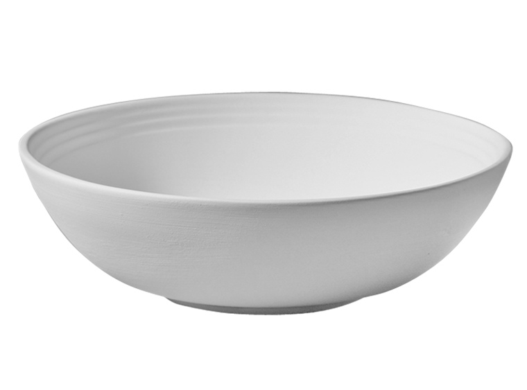 Bisque Stoneware Rimmed Bowl (Case of 6)