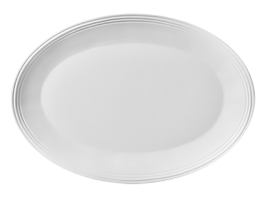 Bisque Stoneware 12" Oval Platter (Case of 4)