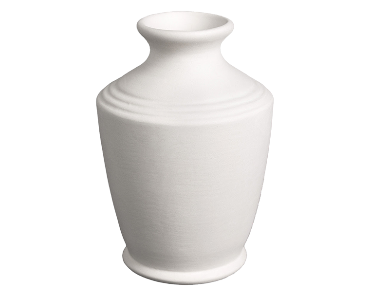 Bisque Stoneware Ringed Bud Vase (Case of 6)