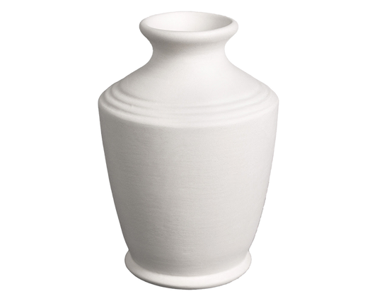 Bisque Stoneware Ringed Bud Vase (Case of 6)