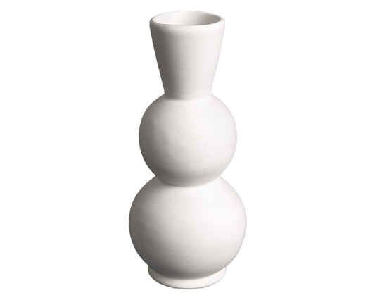 Bisque Stoneware Curvy Vase (Case of 6)