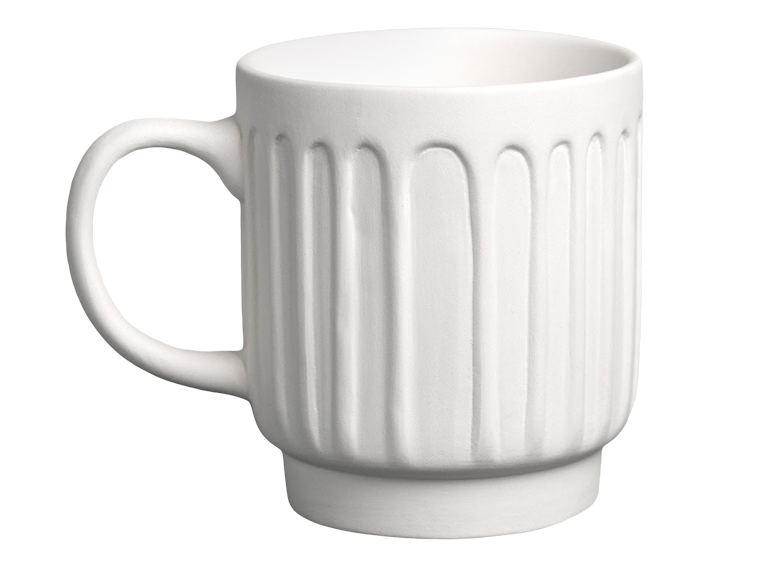 Bisque Stoneware Fluted Cup (Case of 6)