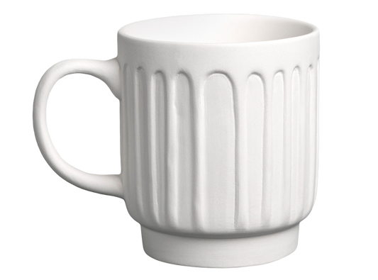 Bisque Stoneware Fluted Cup (Case of 6)