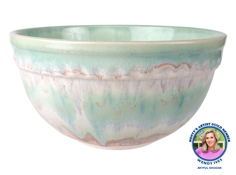 Bisque Stoneware Large Vintage Mixing Bowl (Case of 4)