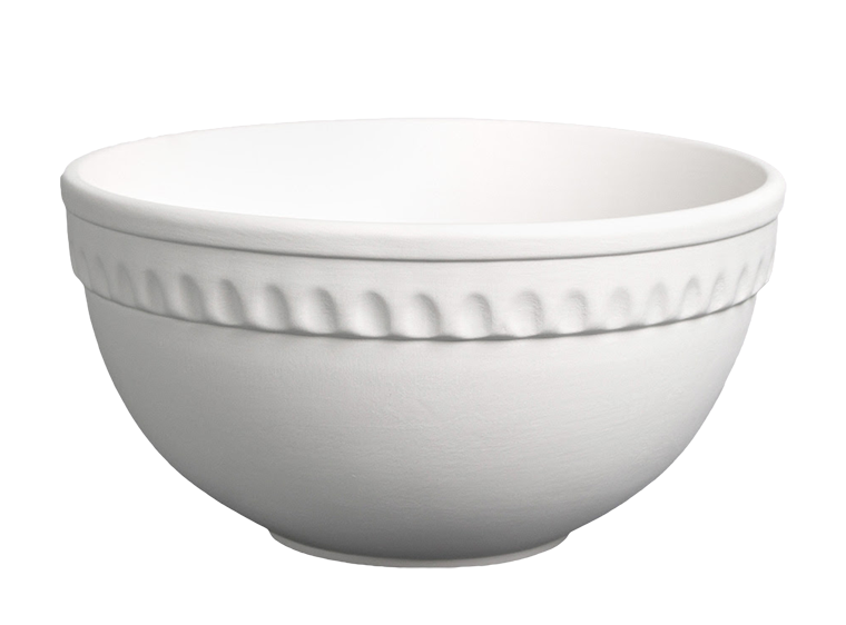 Bisque Stoneware Medium Vintage Mixing Bowl (Case of 6)