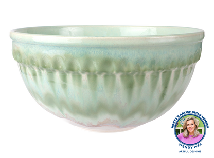 Bisque Stoneware Medium Vintage Mixing Bowl (Case of 6)